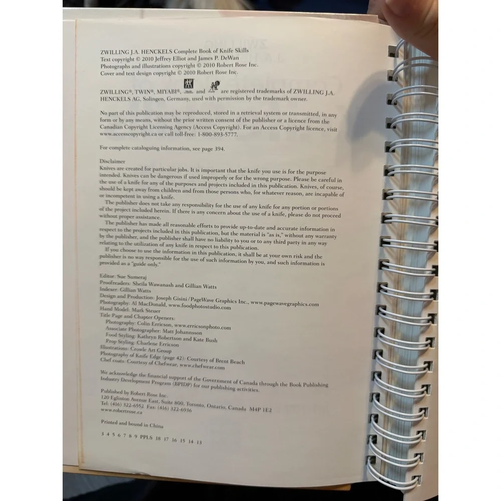 ZWILLING J.A. Henckels Complete Book Knife Skills Hardcover 2010 Jeffrey Elliot
